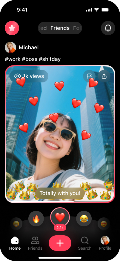 Pop Off app on iPhone